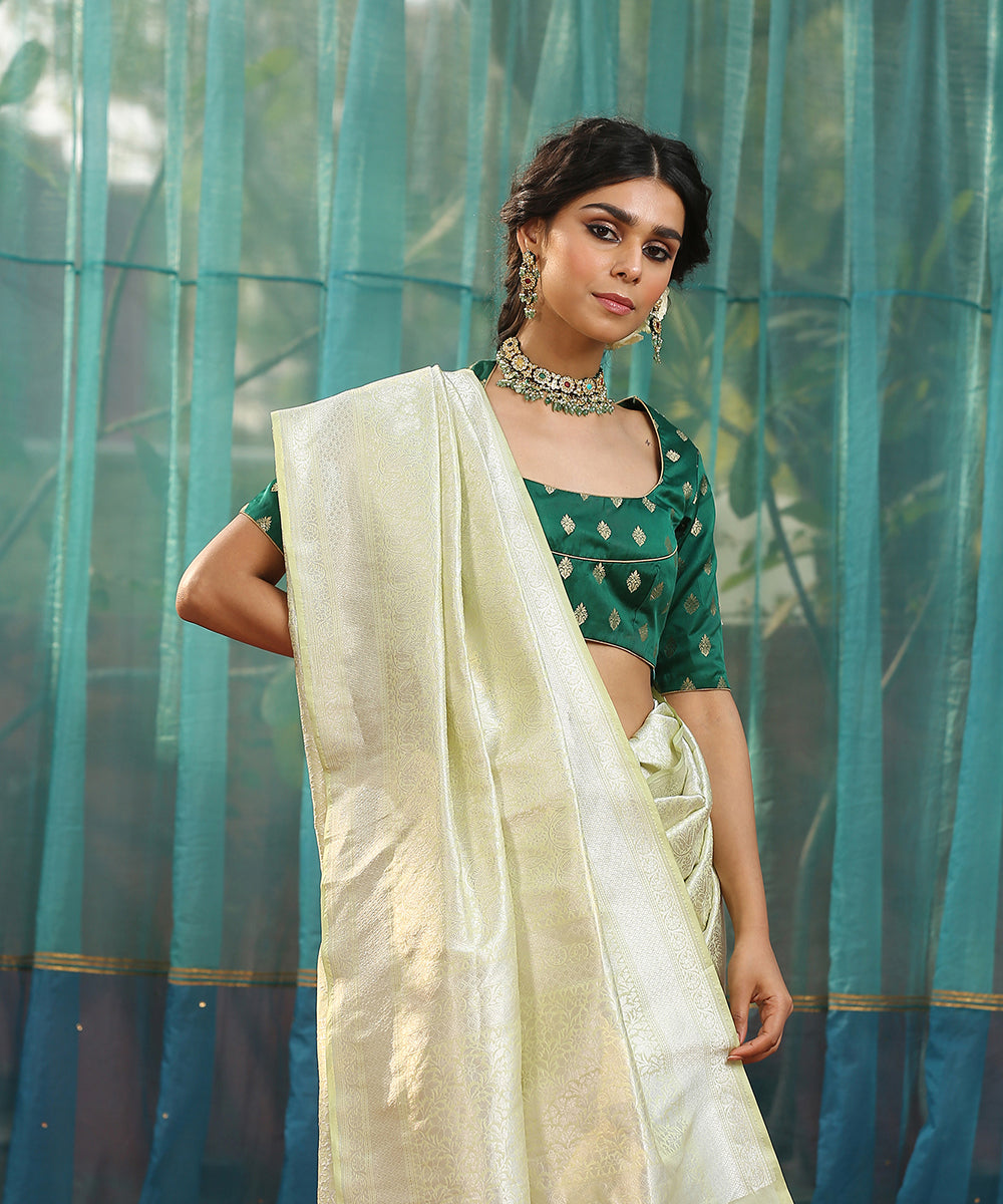 Handloom_Lime_Green_Pure_Katan_Silk_Silver_Kimkhab_Banarasi_Saree_WeaverStory_01