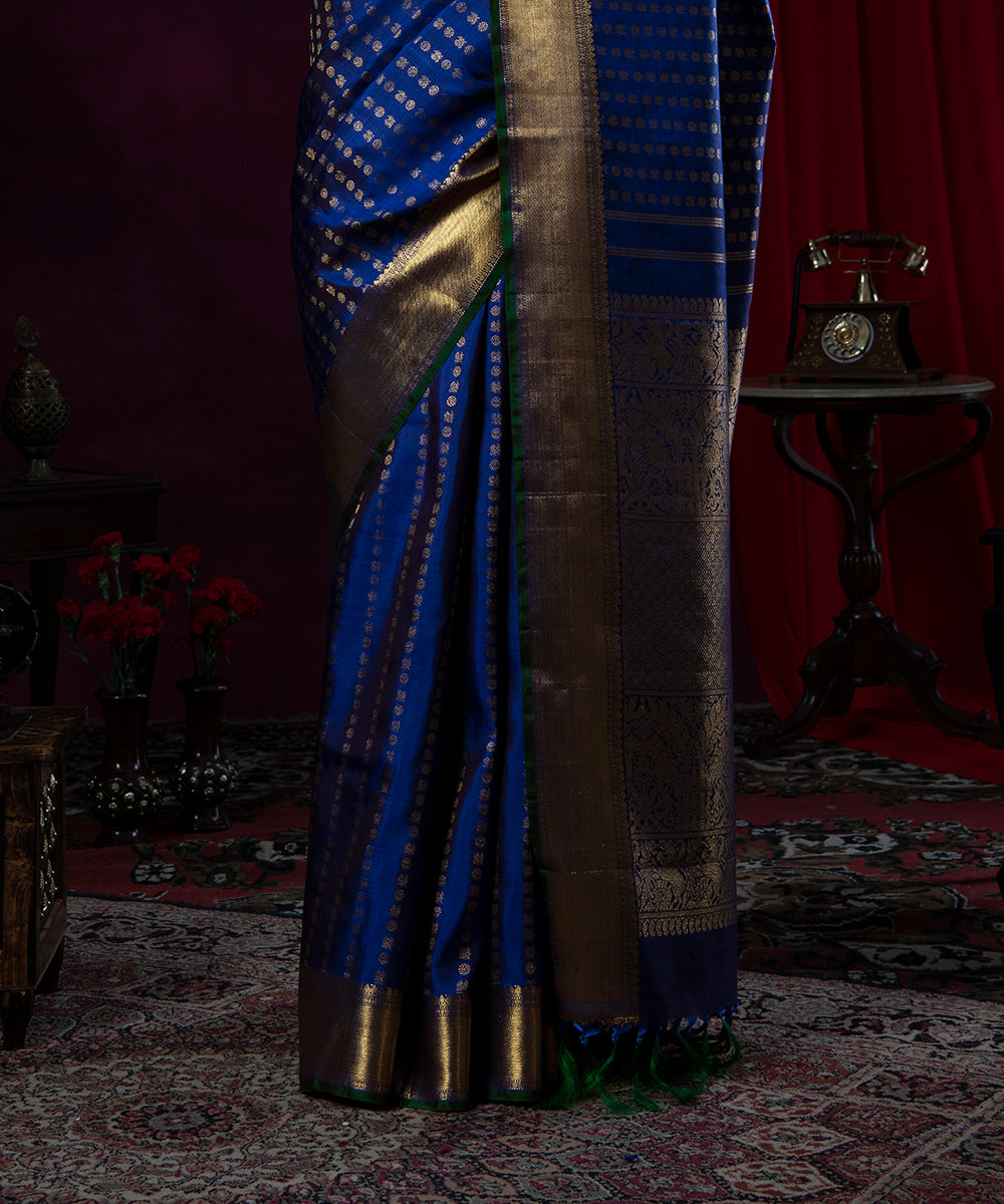 Handloom_Royal_Blue_Pure_Zari_and_Pure_Silk_Kanjivaram_Saree_WeaverStory_04