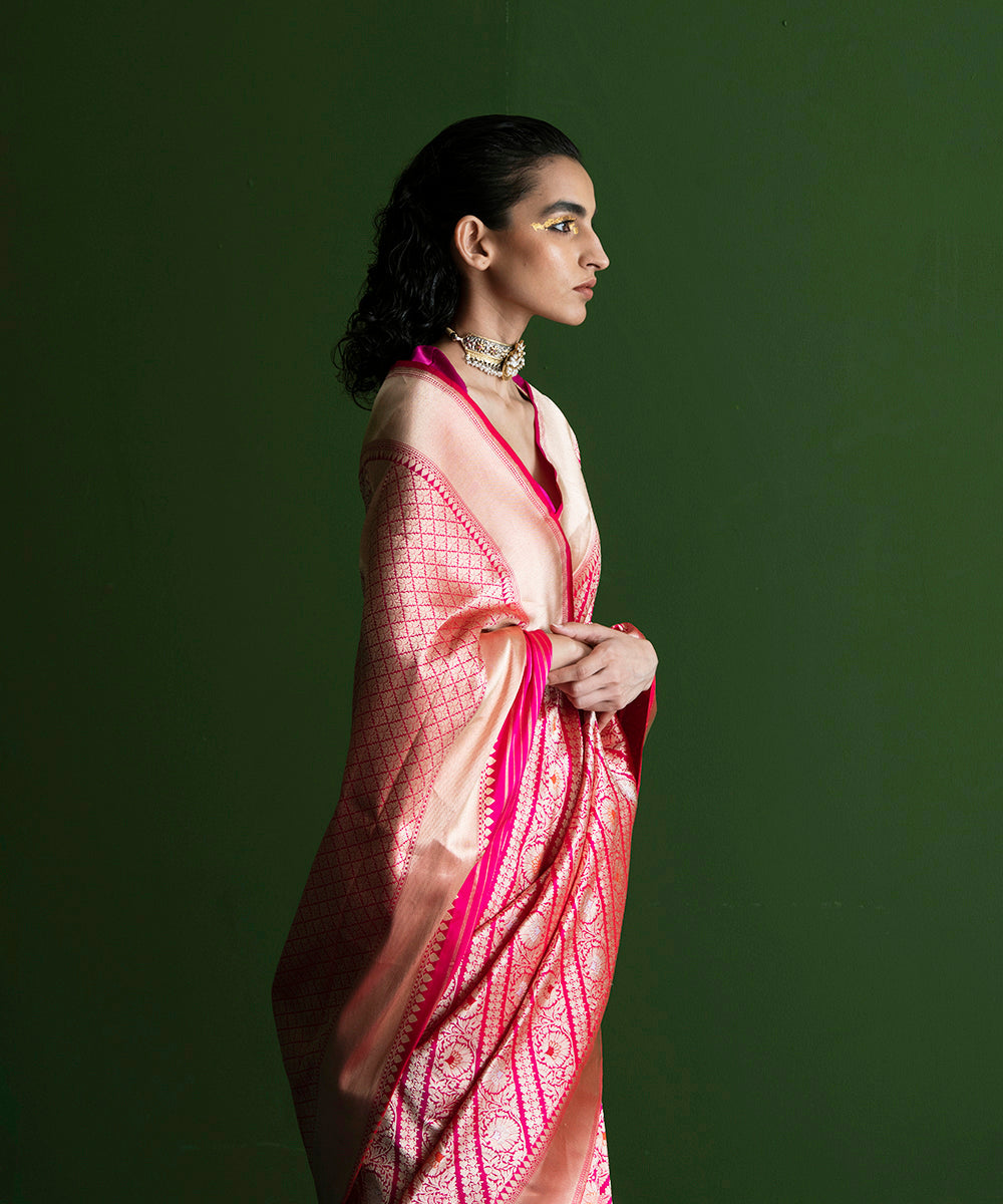 Pink_Handloom_Kimkhab_Pure_Katan_Silk_Banarasi_Saree_with_Aada_Bel_WeaverStory_01