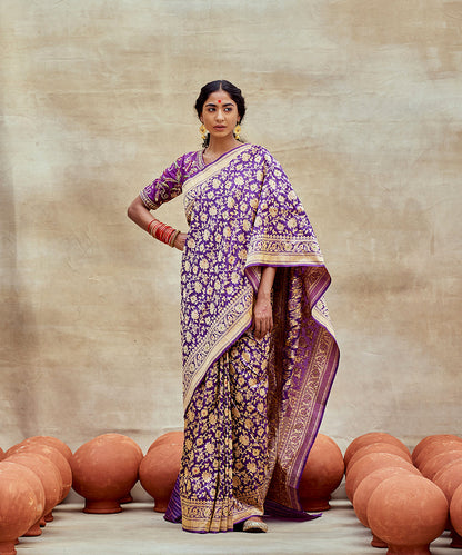 Handloom_Purple_Pure_Katan_Silk_Banarasi_Saree_With_Intricate_Meenakari_WeaverStory_04