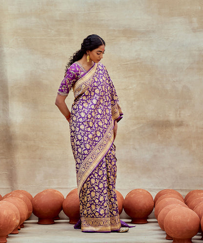 Handloom_Purple_Pure_Katan_Silk_Banarasi_Saree_With_Intricate_Meenakari_WeaverStory_05