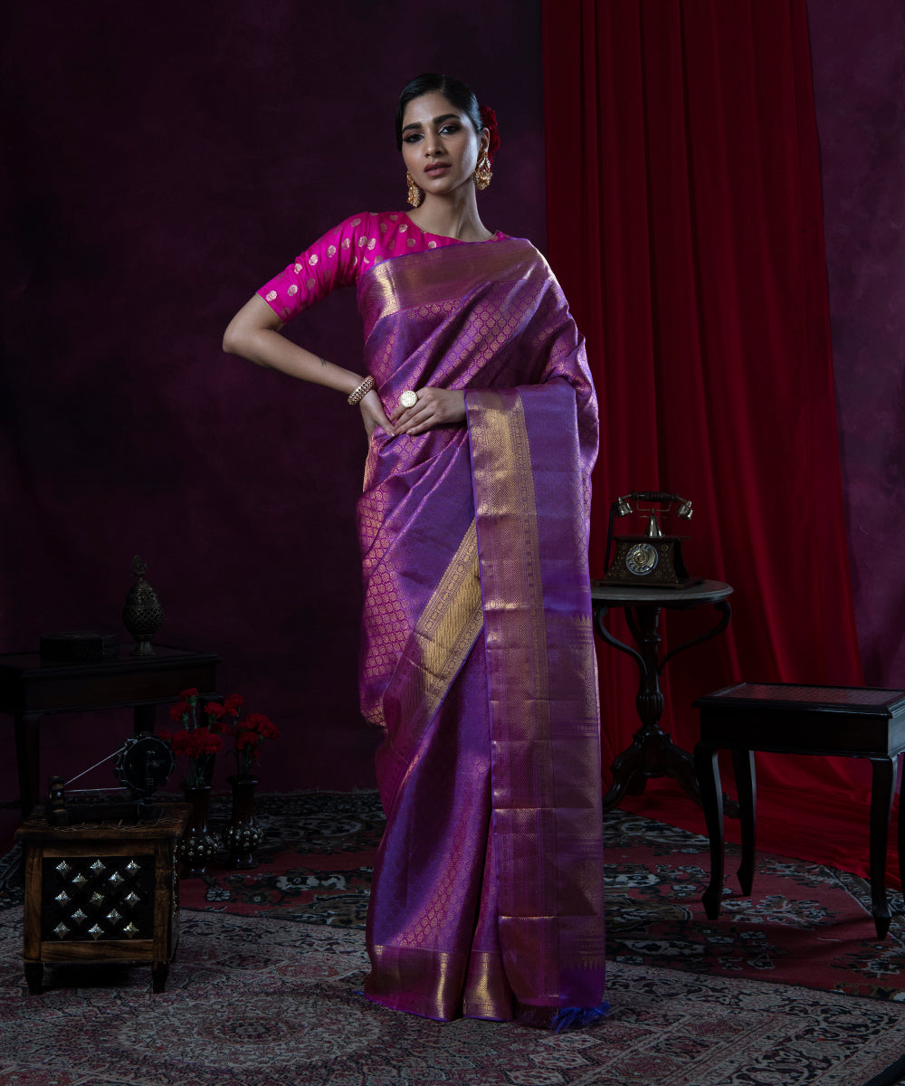 Handloom_Purple_Pure_Zari_Kanjivaram_Saree_in_Pure_Silk_Fabric_WeaverStory_02