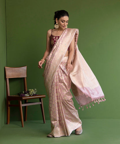 Handloom_Blush_Pink_Pure_Katan_Silk_Banarasi_Saree_With_Green_Sona_Rupa_Zari_Meenakari_WeaverStory_02