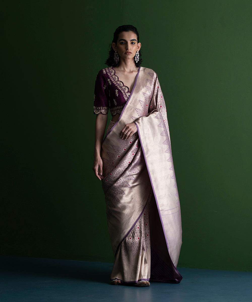 Handloom_Mauve_Pure_Katan_Silk_Kimkhab_Shikargah_Banarasi_Saree_with_Temple_Border_WeaverStory_02