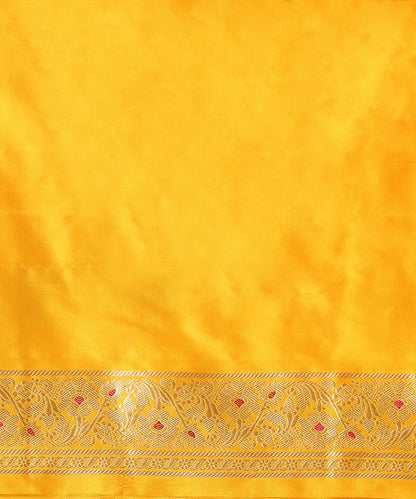 Yellow_Handloom_Pure_Katan_Silk_Banarasi_Saree_with_Meenakari_WeaverStory_05