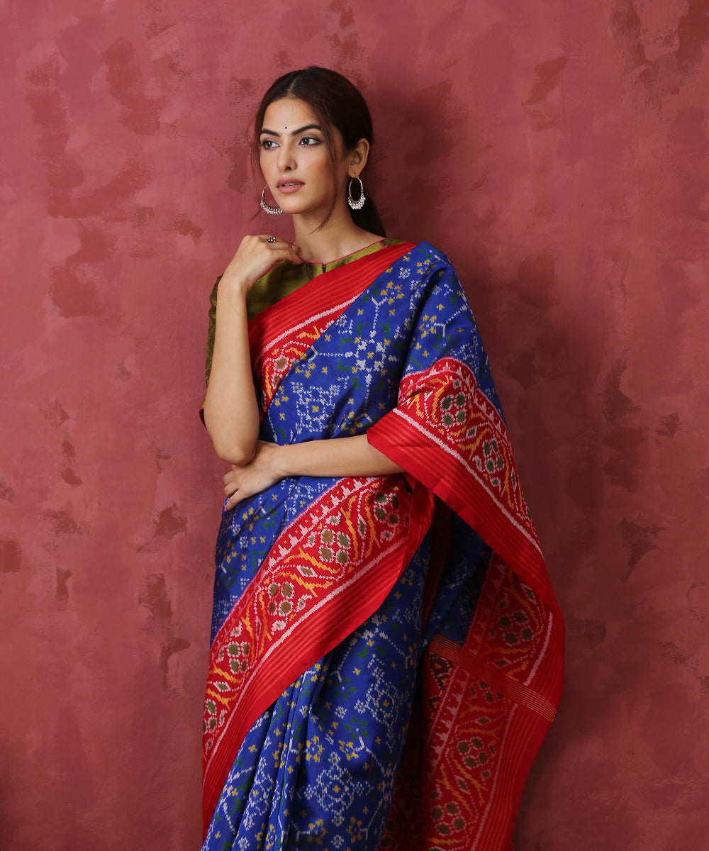 Blue_Handloom_8_Ply_Mulberry_Silk_Patola_Saree_WeaverStory_01
