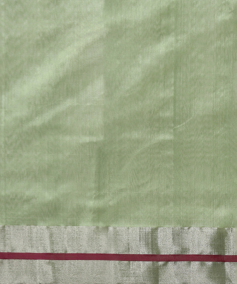 Light_Green_Handloom_Chanderi_Silk_Saree_With_Eknaliya_Deer_Motifs_In_Silver_Zari_WeaverStory_05