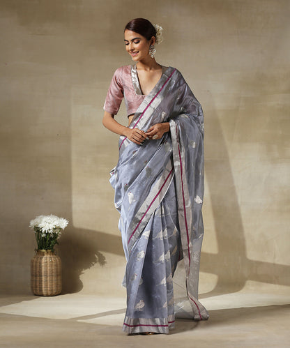 Light_Blue_Handloom_Chanderi_Silk_Saree_With_Bird_Motifs_In_Silver_Zari_WeaverStory_02