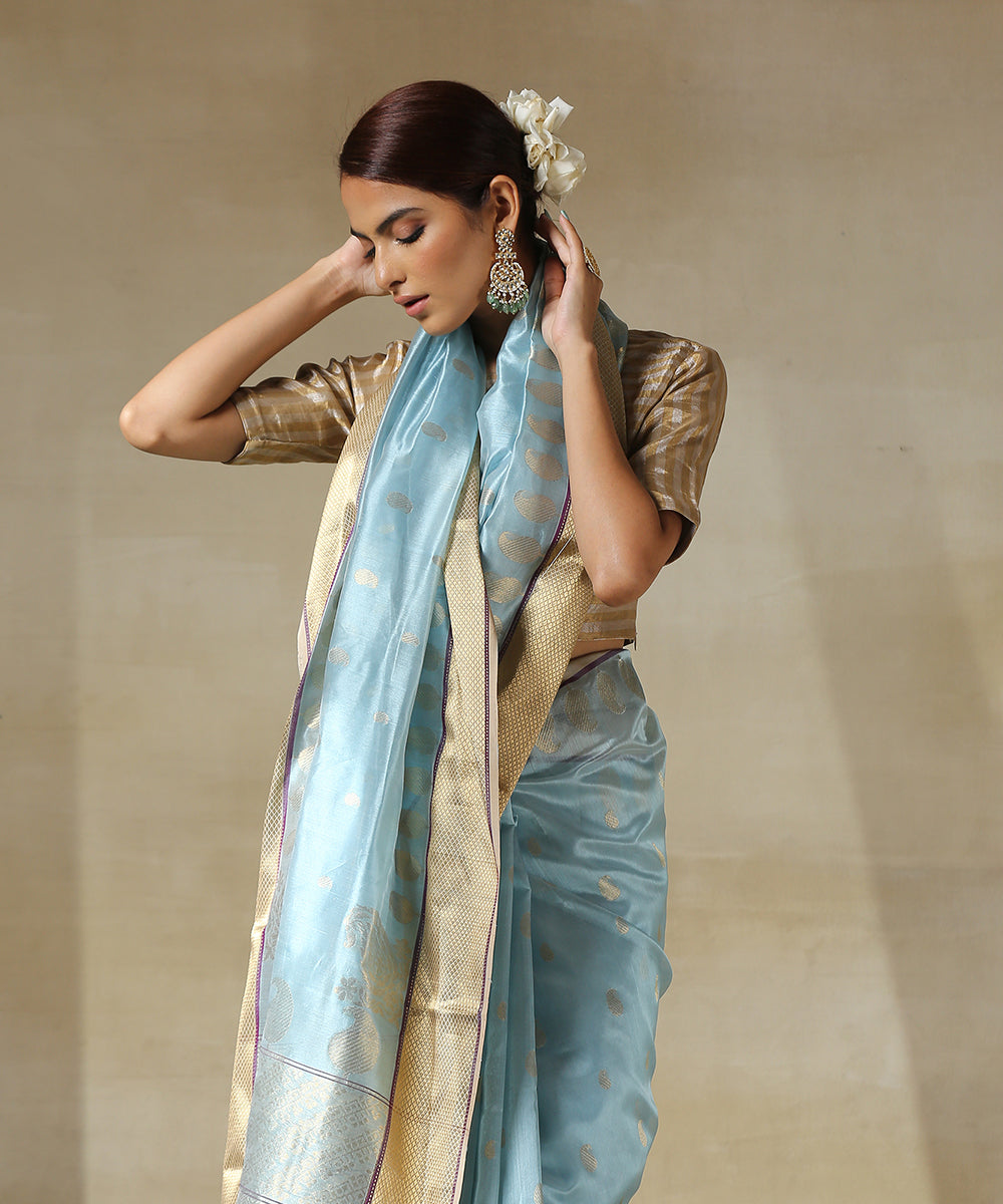 Sky_Blue_Handloom_Chanderi_Silk_Saree_With_Paisley_Woven_All_Over_And_Paisley_Border_WeaverStory_01