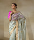 Green_Handloom_Chanderi_Silk_Saree_With_Silver_Zari_Three_Flower_Motif_With_Champagne_Zari_Border_WeaverStory_01