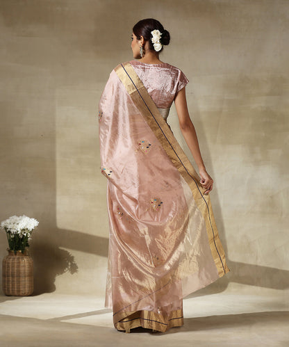 Rose_Pink_Handloom_Chanderi_Silk_Saree_With_Eknaliya_Meenakari_Bird_Motifs_WeaverStory_03