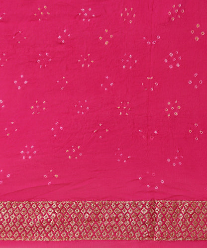 Pink_And_Grey_Handloom_Georgette_Banarasi_Bandhej_Saree_With_Cutwork_Weave_WeaverStory_05
