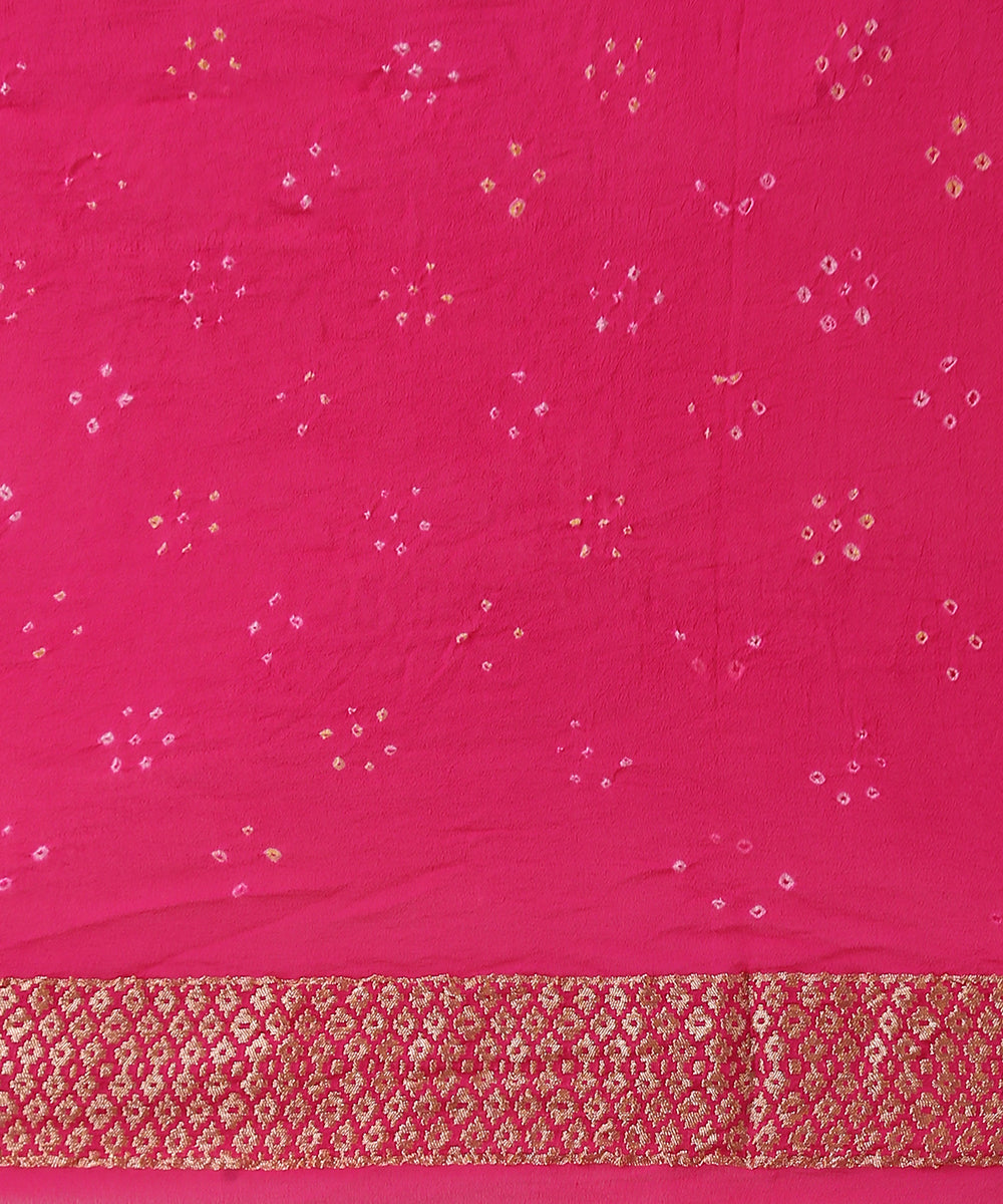 Pink_And_Grey_Handloom_Georgette_Banarasi_Bandhej_Saree_With_Cutwork_Weave_WeaverStory_05