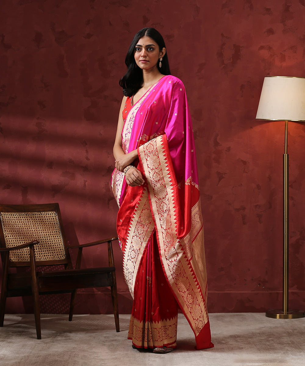 Red_And_Pink_Handloom_Rangkaat_Pure_Katan_Silk_Banarasi_Saree_WeaverStory_02