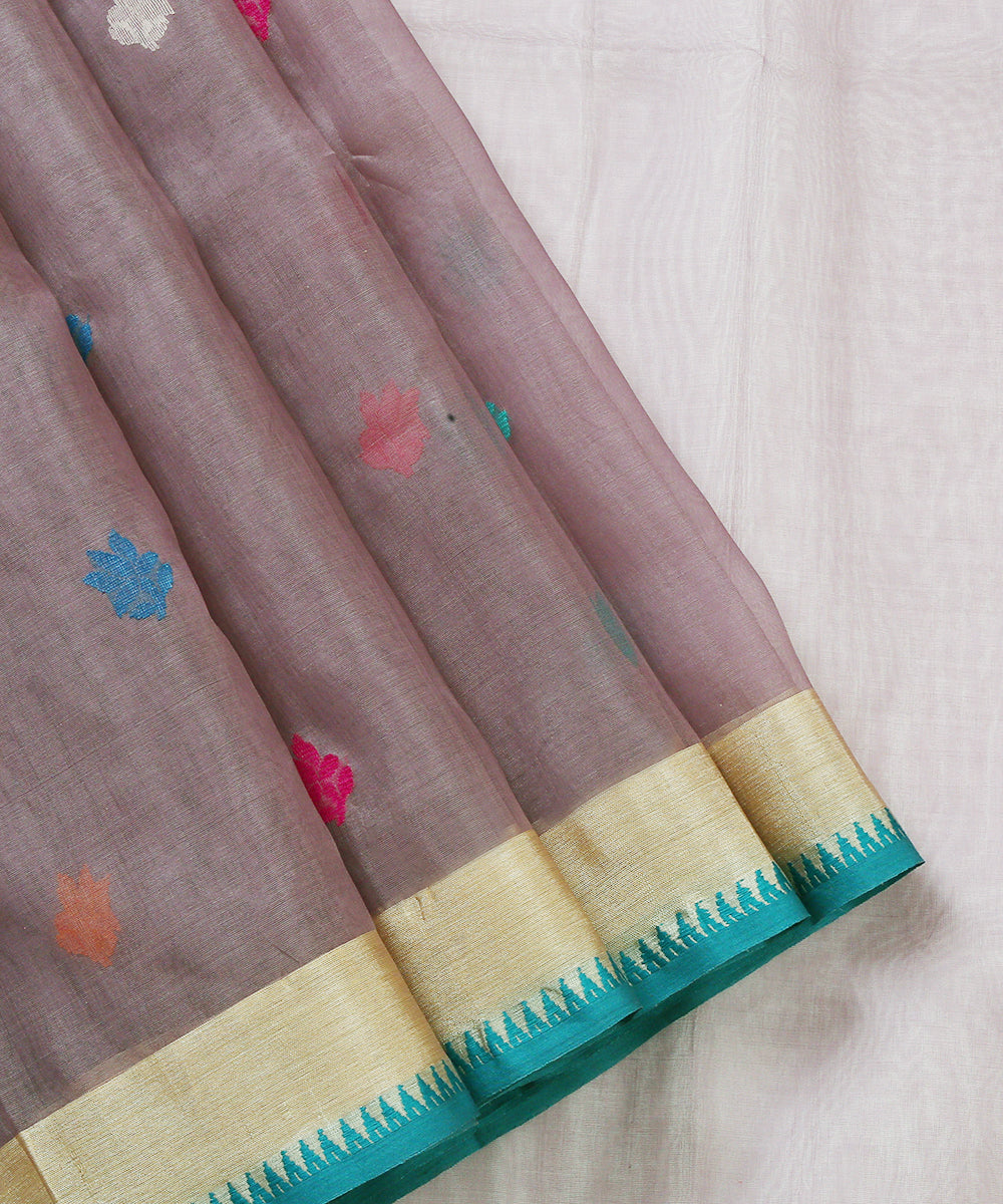 Handloom_Purple_Muslin_Dhakai_Jamdani_Saree_With_Small_Lotus_Boota_WeaverStory_02