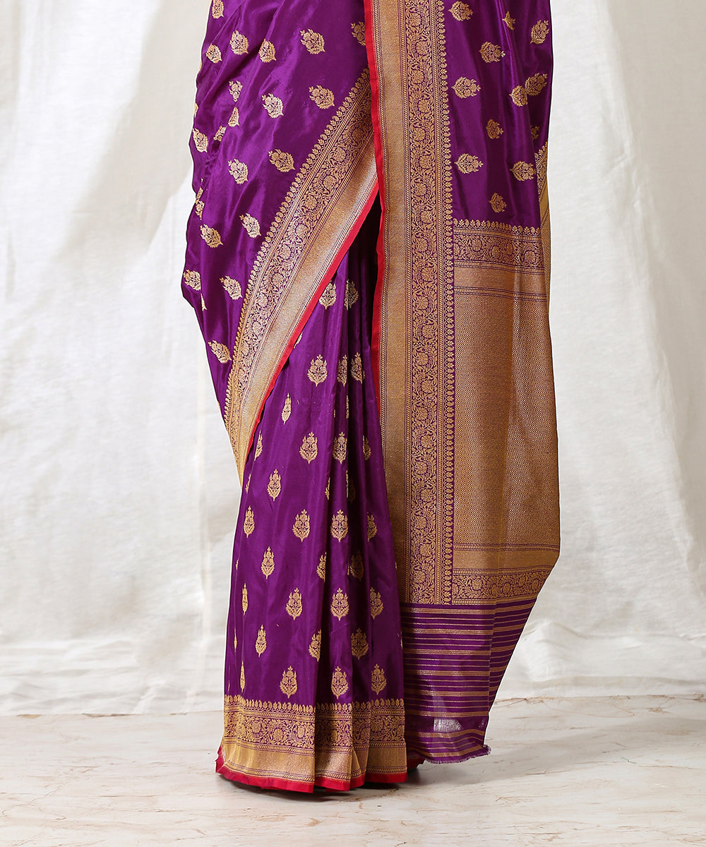 Purple_Handloom_Banarasi_Katan_Silk_Saree_With_Cutwork_Booti_WeaverStory_04