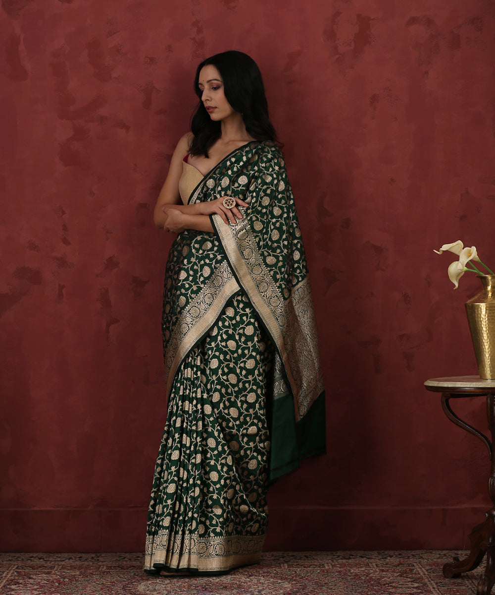 Green_Handloom_Pure_Katan_Silk_Banarasi_Saree_with_Jaal_WeaverStory_02