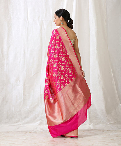 Pink_Handloom_Pure_Katan_Silk_Banarasi_Saree_with_Cutwork_Jaal_WeaverStory_03