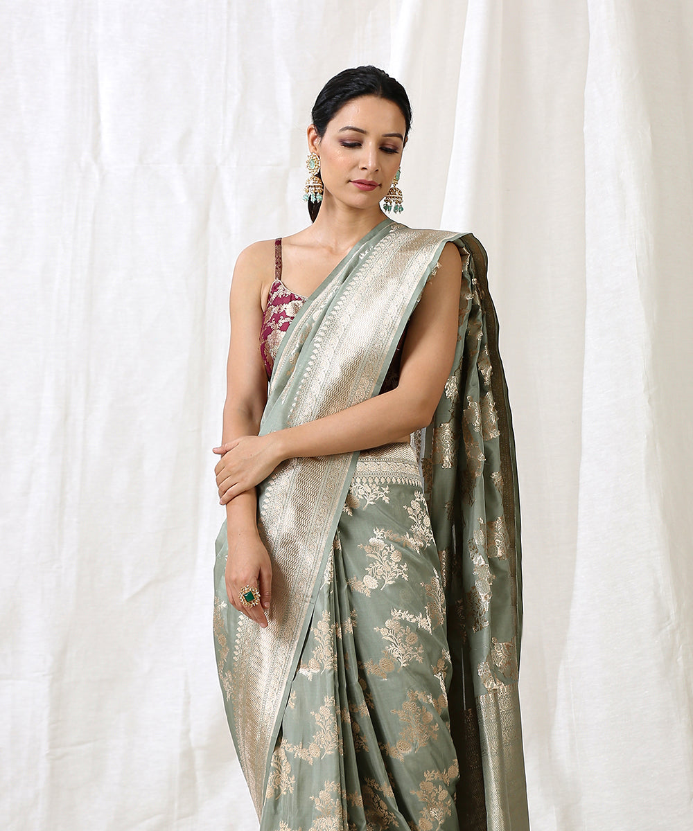 Sage_Green_Handloom_Pure_Katan_Silk_Banarasi_Saree_with_Jangla_Design_WeaverStory_01