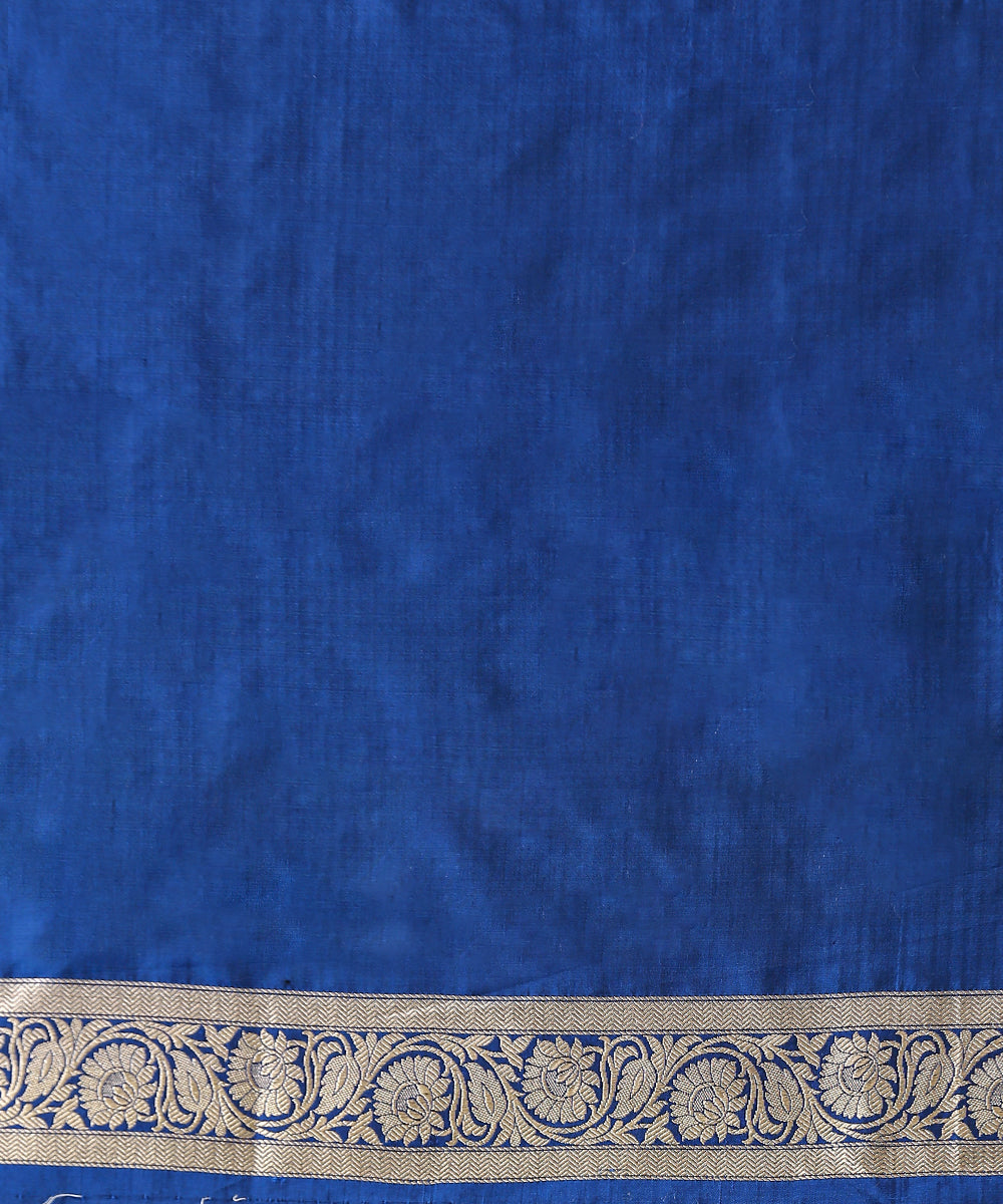 Handloom_Electric_Blue_Pure_Katan_Silk_Cutwork_Banarasi_Jangla_Saree_WeaverStory_05