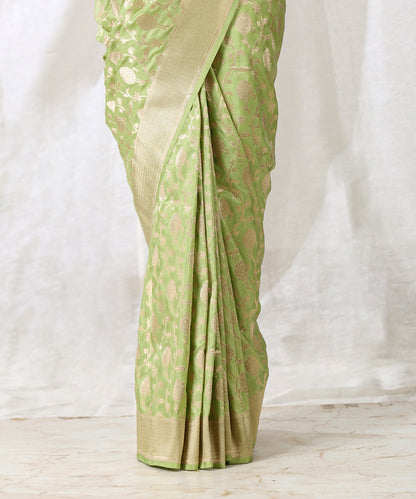 Handloom_Light_Green_Pure_Katan_Silk_Saree_with_Cutwork_Jaal_WeaverStory_04