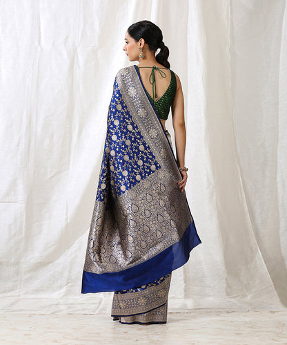 Handloom_Blue_Pure_Katan_Silk_Banarasi_Saree_with_Cutwork_Jaal_WeaverStory_03