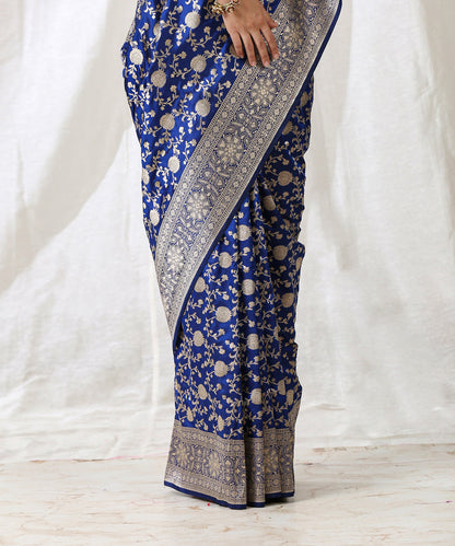 Handloom_Blue_Pure_Katan_Silk_Banarasi_Saree_with_Cutwork_Jaal_WeaverStory_04