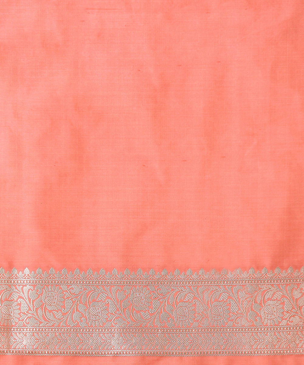 Handloom_Peach_Pure_Katan_Silk_Banarasi_Saree_with_Cutwork_Jaal_WeaverStory_05