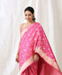 Pink_Handloom_Pure_Katan_Silk_Banarasi_Saree_with_Cutwork_Jaal_WeaverStory_01