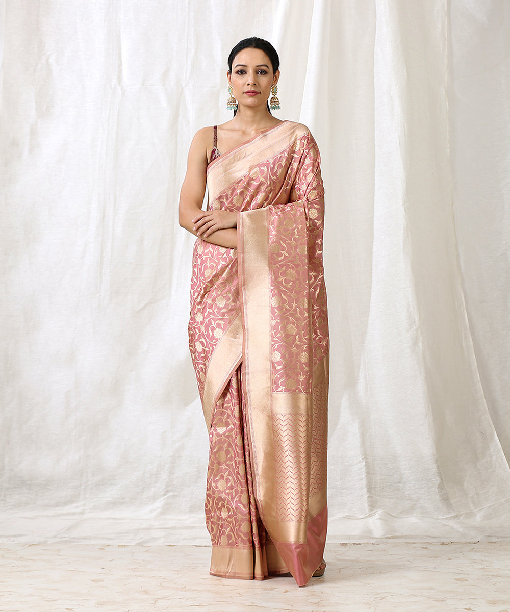 Rose_Pink_Handloom_Pure_Katan_Silk_Banarasi_Saree_with_Jangla_Design_WeaverStory_02