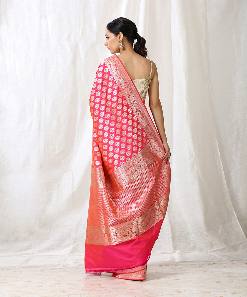 Pink_Handloom_Pure_Katan_Silk_Banarasi_Saree_with_Cutwork_Mughal_Booti_WeaverStory_03