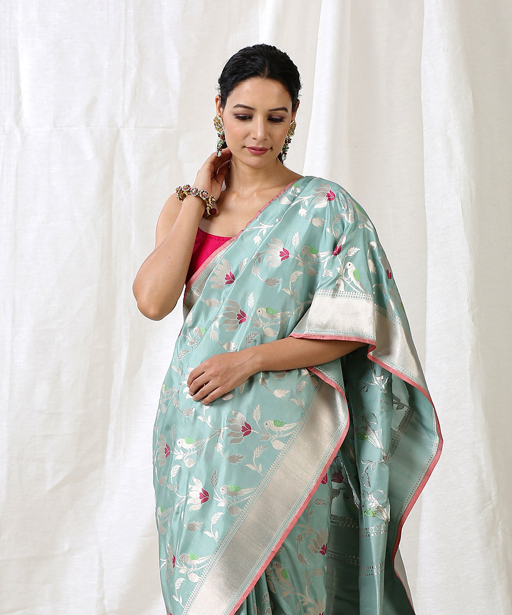 Powder_Blue_Handloom_Pure_Katan_Silk_Banarasi_Saree_with_Parrot_Motifs_WeaverStory_01