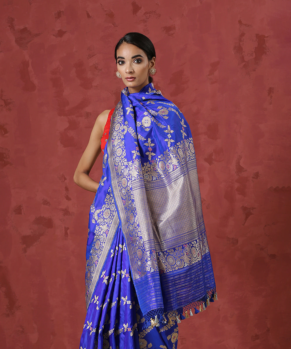 Electric_Blue_Handloom_Pure_Katan_Silk_Banarasi_Saree_With_Meenakari_WeaverStory_01