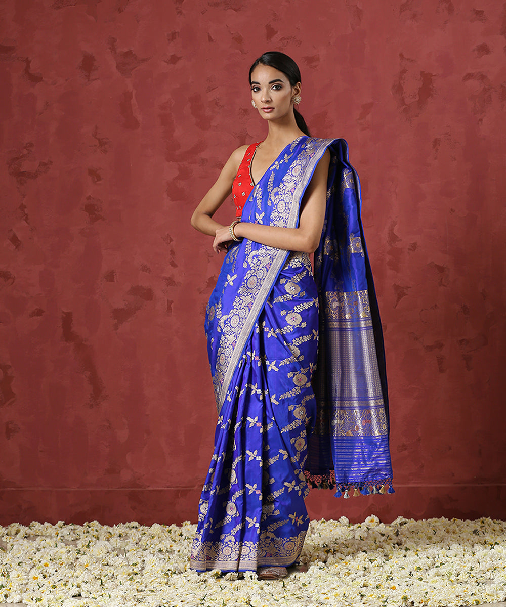 Electric_Blue_Handloom_Pure_Katan_Silk_Banarasi_Saree_With_Meenakari_WeaverStory_02