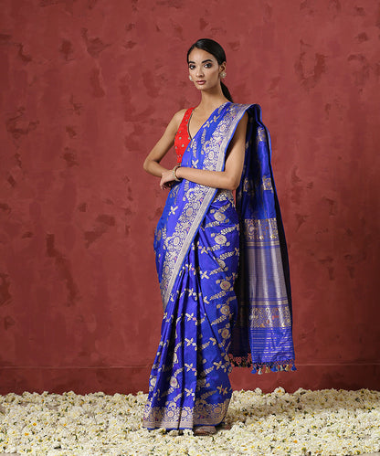 Electric_Blue_Handloom_Pure_Katan_Silk_Banarasi_Saree_With_Meenakari_WeaverStory_02