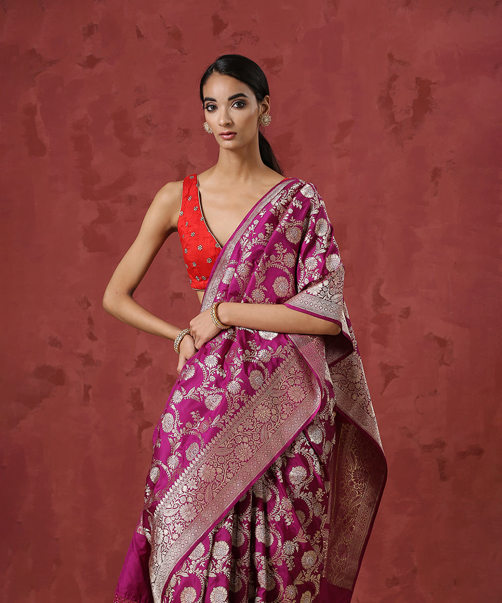 Handloom_Purple_Pure_Katan_Silk_Banarasi_Saree_with_Kadhwa_Jaal_WeaverStory_01