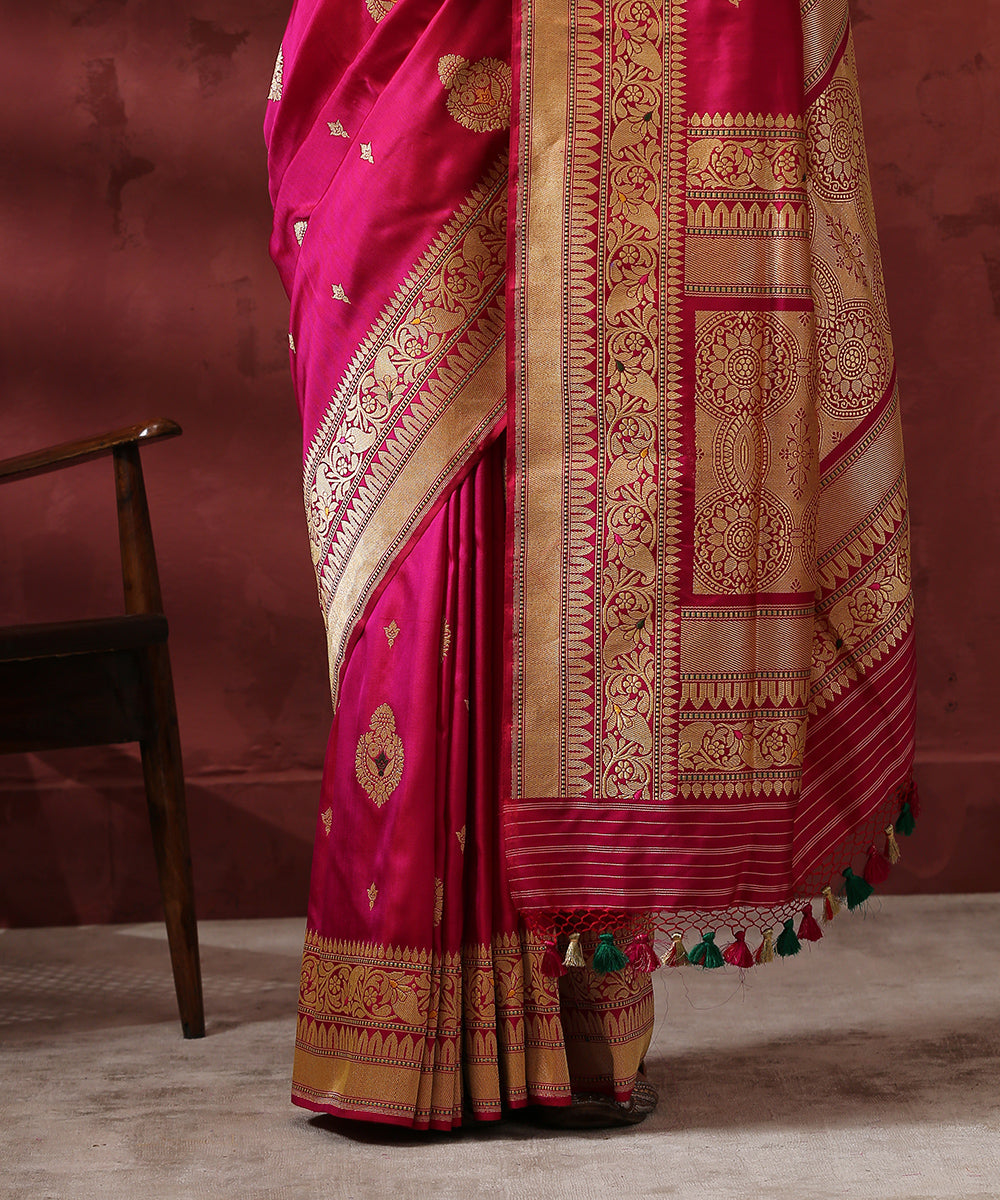 Handloom_Pink_Pure_Katan_Silk_Banarasi_Saree_WeaverStory_04