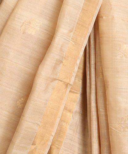 Handloom_Beige_Pure_Kosa_Silk_Saree_WeaverStory_04