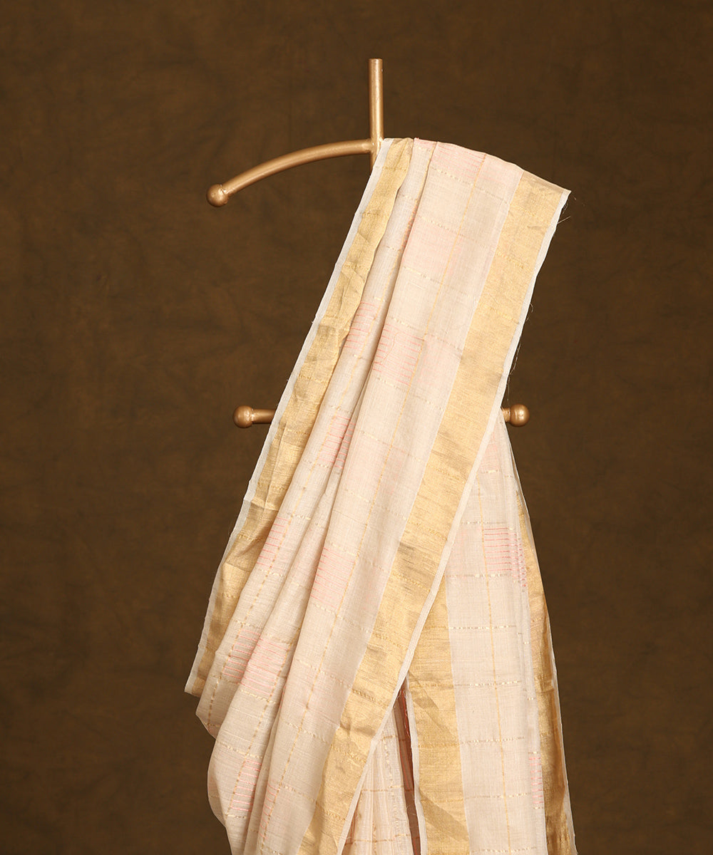 Handloom_Pink_Pure_Kosa_Silk_Saree_WeaverStory_02