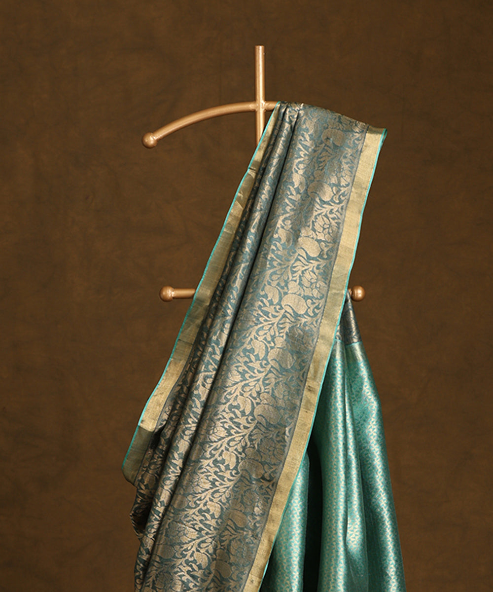 Deep_Blue_Handloom_Pure_Kosa_Silk_Saree_With_Heavy_Paisley_Zari_Jaal_WeaverStory_02