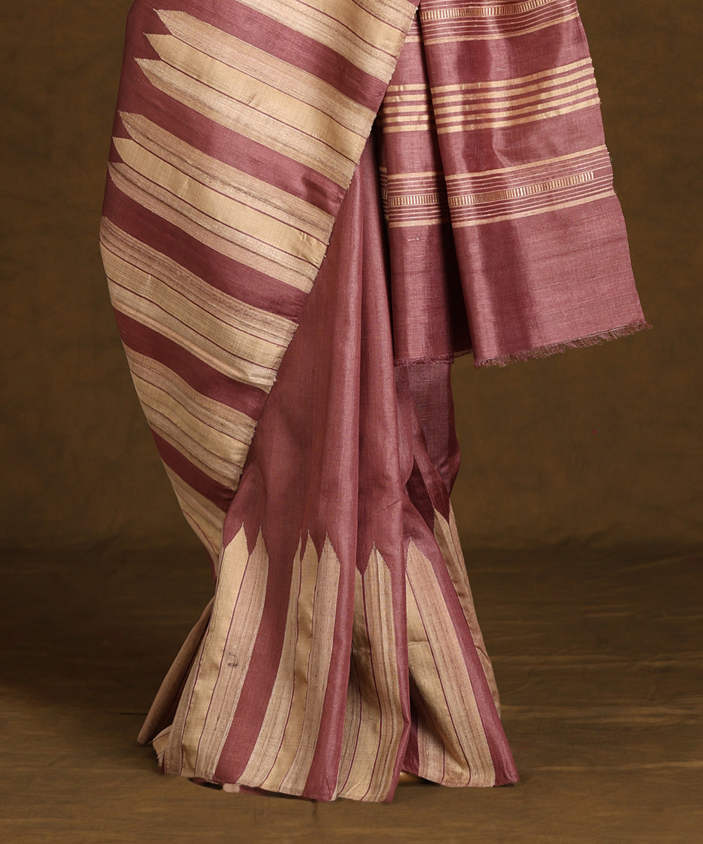 One_Pink_Handloom_Pure_Kosa_Silk_Saree_With_Temple_Border_WeaverStory_03