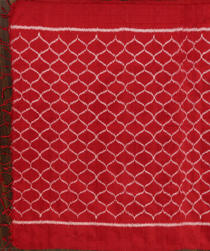 Handloom_Red_Pure_Mulberry_Silk_Stole_With_Single_Ikat_Weave_WeaverStory_02