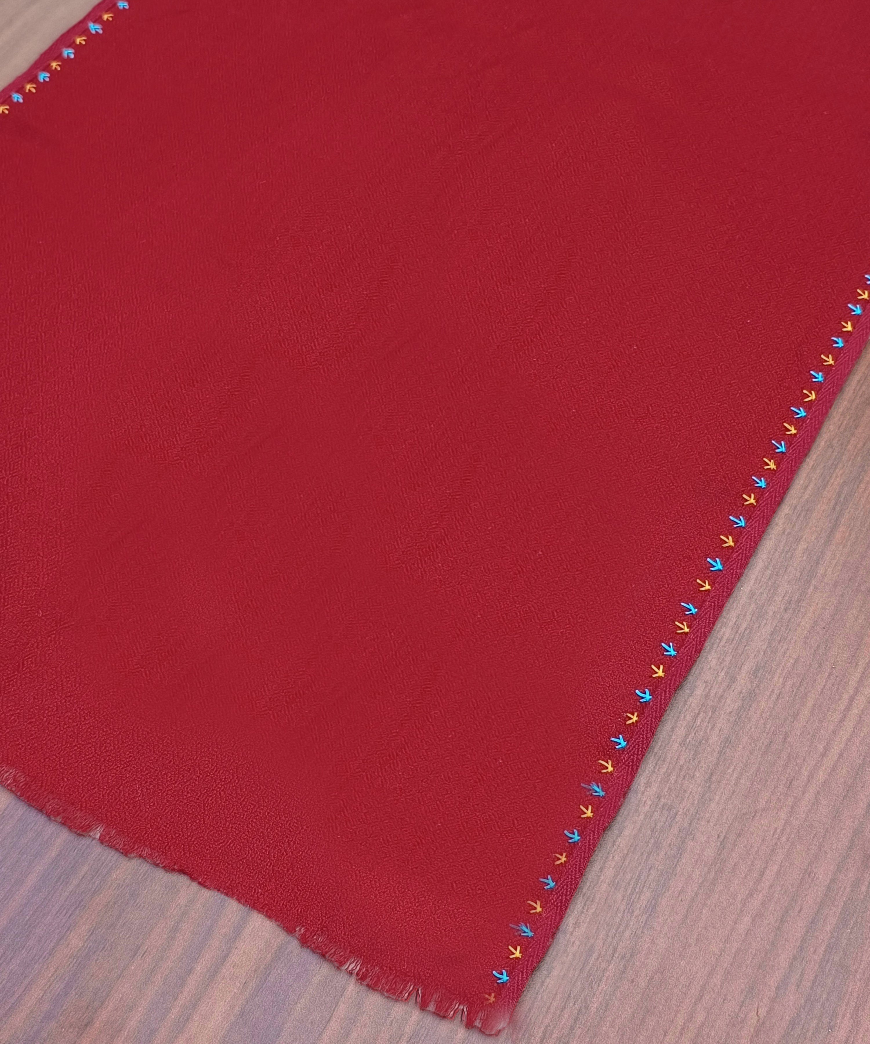 Handwoven_Maroon_Pure_Pashmina_Stole_With_Beading_And_Thread_Work_Finishing_WeaverStory_03
