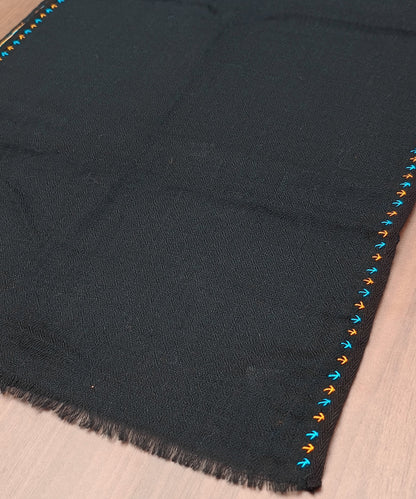Black_Handwoven_Pure_Pashmina_Stole_With_Beading_And_Thread_Work_Finishing_WeaverStory_03