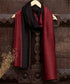 Handwoven_Maroon_And_Black_Double_Shade_Pure_Pashmina_Ladies_Stole_WeaverStory_01