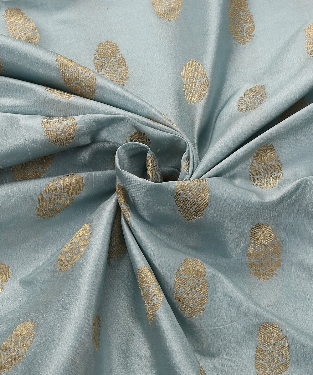 Sky_Blue_Handloom_Katan_Silk_Banarasi_Fabric_with_Floral_Booti_WeaverStory_05