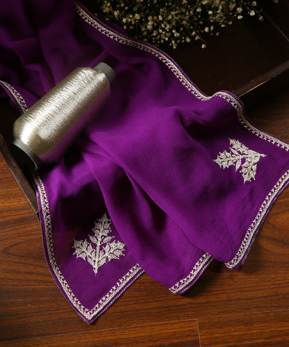 Purple_Pure_Silk_Kashmiri_Tilla_Hand_Embroidered_Dupatta_With_Konia_WeaverStory_01