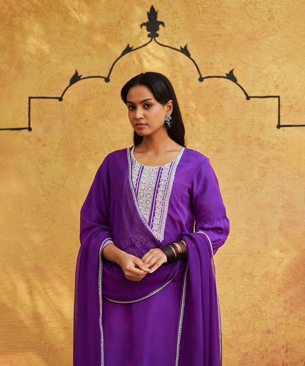 Purple_Pure_Silk_Tilla_Hand_Embroidered_Suit_With_Pants_And_Dupatta_WeaverStory_04