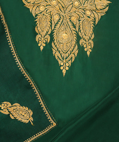 Bottle_Green_Pure_Silk_Tilla_Hand_Embroidered_Unstiched_Suit_Set_With_Dupatta_WeaverStory_04