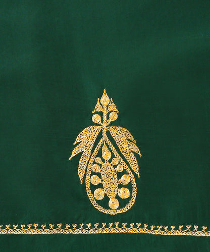 Bottle_Green_Pure_Silk_Tilla_Hand_Embroidered_Unstiched_Suit_Set_With_Dupatta_WeaverStory_05